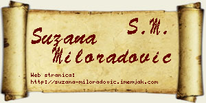 Suzana Miloradović vizit kartica